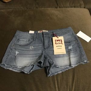 Denim strip Shorts
